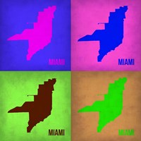 Miami Pop Art Map 1 Fine Art Print