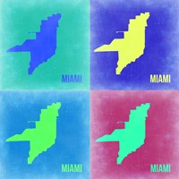 Miami Pop Art Map 2 Fine Art Print