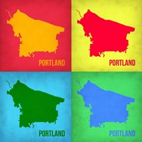 Portland Pop Art Map 1 Fine Art Print