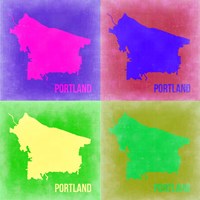Portland Pop Art Map 2 Fine Art Print