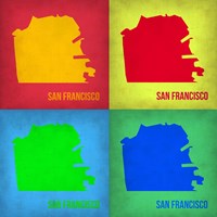 San Francisco Pop Art Map 1 Fine Art Print
