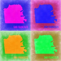San Francisco Pop Art Map 2 Fine Art Print