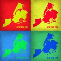 New York Pop Art Map 1 Fine Art Print