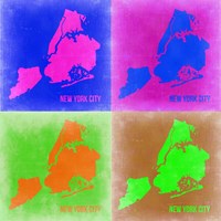 New York Pop Art Map 2 Fine Art Print