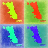 Chicago Pop Art Map 2 Fine Art Print