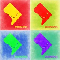Washington DC Pop Art Map 2 Fine Art Print