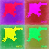 Denver DC Pop Art Map 2 Fine Art Print