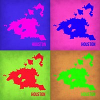 Houston Pop Art Map 1 Fine Art Print