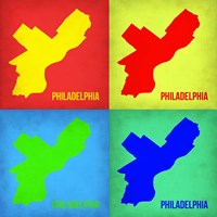 Philadelphia Pop Art Map 1 Fine Art Print