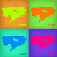 Detroit Pop Art Map 1 Fine Art Print