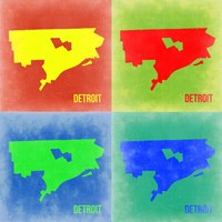 Detroit Pop Art Map 2 Fine Art Print