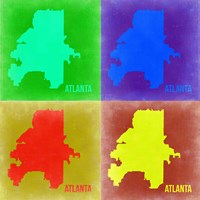 Atlanta Pop Art Map 2 Fine Art Print