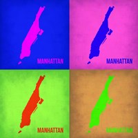 New York Pop Art Map 1 Fine Art Print