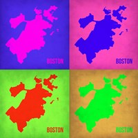 Boston Pop Art Map 1 Fine Art Print