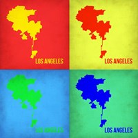 Los Angeles Pop Art Map 1 Fine Art Print