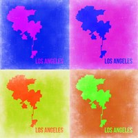 Los Angeles Pop Art Map 2 Fine Art Print