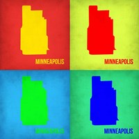 Minneapolis Pop Art Map 1 Fine Art Print
