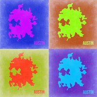 Austin Pop Art Map 2 Fine Art Print