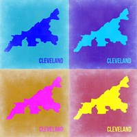 Cleveland Pop Art Map 2 Fine Art Print
