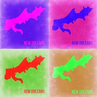 New Orleans Pop Art Map 2 Fine Art Print