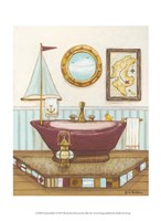 Nautical Bath I Framed Print