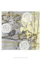 Serene Bird & Branch II Framed Print