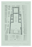 Mint & Slate Garden Plan I Fine Art Print