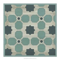 Verdigris Garden Tile I Fine Art Print
