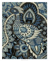 Indigo Peacock II Fine Art Print