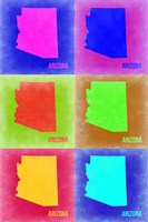 Arizona Pop Art Map 2 Fine Art Print