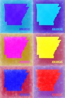 Arkansas Pop Art Map 2 Fine Art Print