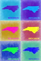 North Carolina Pop Art Map 2 Fine Art Print