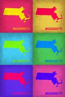 Massachusetts Pop Art Map 1 Fine Art Print