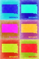 South Dakota Pop Art Map 2 Fine Art Print