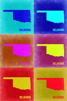 Oklahoma Pop Art Map 2 Fine Art Print