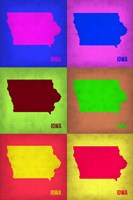 Iowa Pop Art Map 2 Fine Art Print