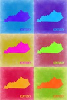 Kentucky Pop Art Map 2 Fine Art Print
