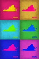 Virginia Pop Art Map 1 Fine Art Print