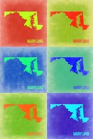 Maryland Pop Art Map 2 Fine Art Print