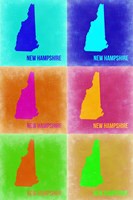 New Hampshire Pop Art Map 2 Fine Art Print