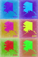 Alaska Pop Art Map 2 Fine Art Print