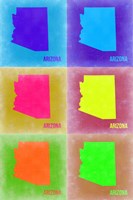 Arizona Pop Art Map 3 Fine Art Print