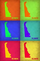 Delaware Pop Art Map 1 Fine Art Print