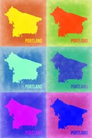 Portland Pop Art Map 3 Fine Art Print