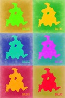 Dallas Pop Art Map 3 Fine Art Print