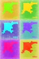 Denver Pop Art Map 3 Fine Art Print