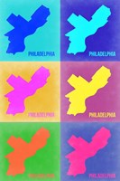Philadelphia Pop Art Map 3 Fine Art Print