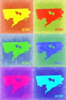 Detroit Pop Art Map 3 Fine Art Print