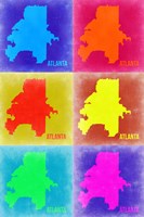 Atlanta Pop Art Map 3 Fine Art Print