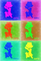 Seattle Pop Art Map 3 Fine Art Print